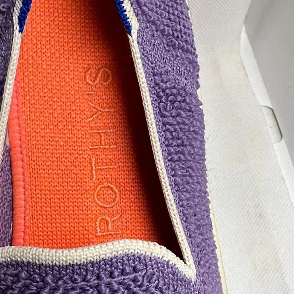 Rothy’s The Sneaker Amethyst Terry Purple Slip On Sneakers Women's Size 6